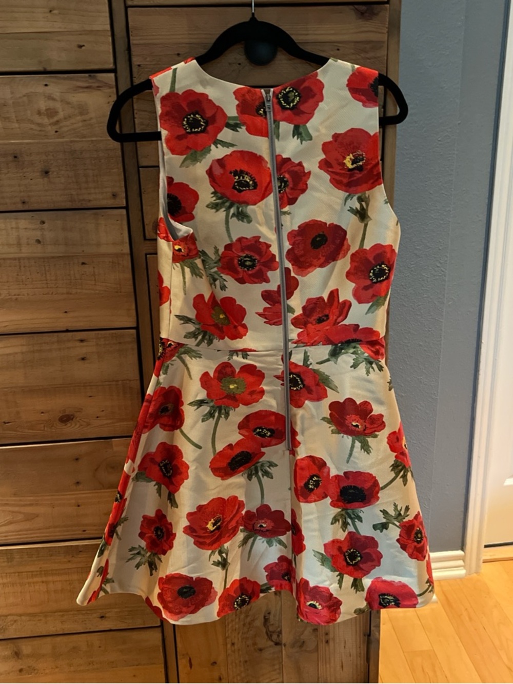 Alice + Olivia Mini Dress with Red Floral Print - Picture 3 of 6
